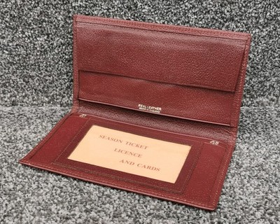 Vintage minimalistische Leder Geldbörse, schmales Profil, Dokumentenfach in voller Größe