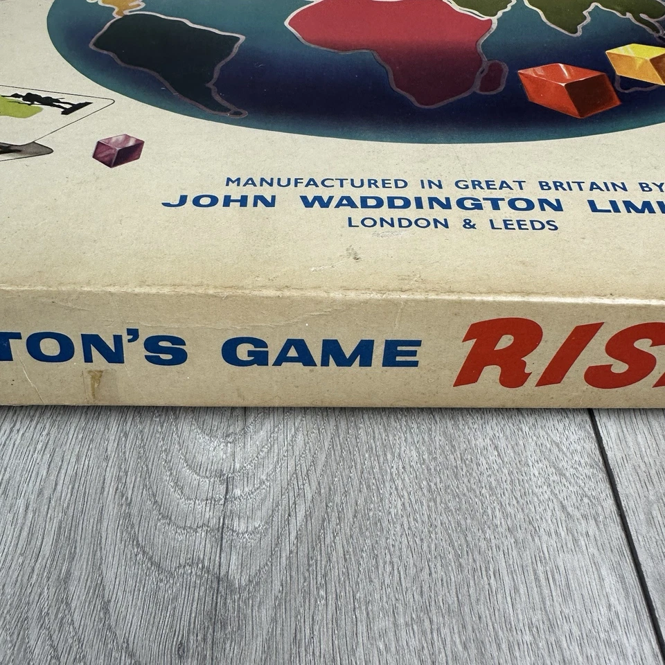 Vintage Original Risk Board Game Waddingtons 1960s, White Box Edition - Complete - Image 4 of 4