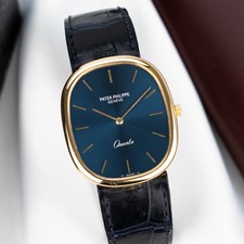 Patek Philippe Ellipse d'Or 3838 Quartz "Blue Sigma Dial"
