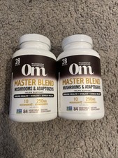 A LOT 2 OM Mushroom Superfood Master Blend Mushrooms 84 Capsules Each Exp 3/2027