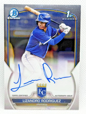 Lizandro Rodriguez 2023 Bowman Chrome #CPA-LRZ Auto 1st Prospect Card KC Royals