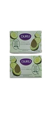 Duru Hydro Pure Cucumber Transparent Bar Soap 3.75 Oz ~2pk