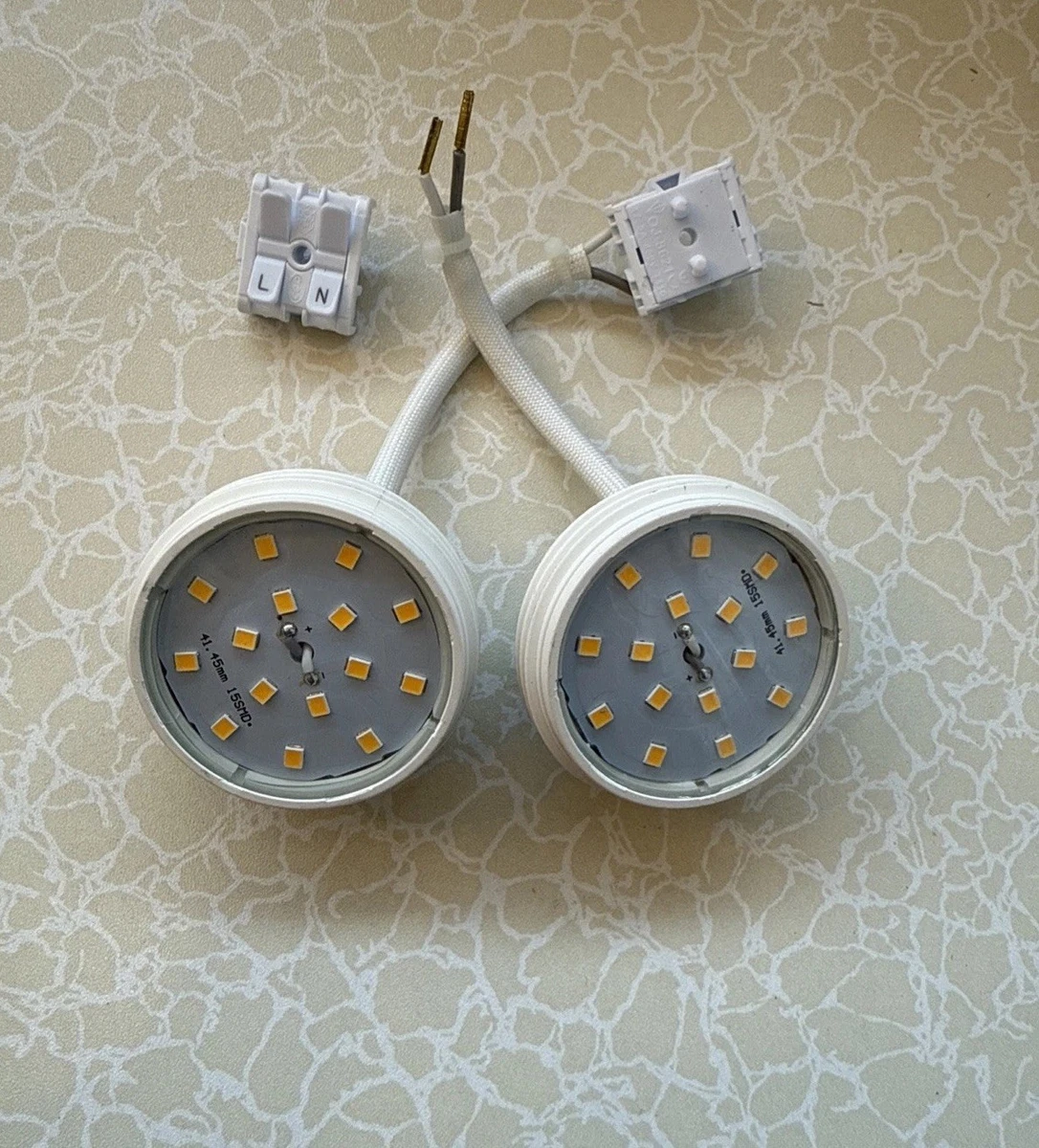 2x Briloner LED LM módulo de reparación de repuesto 5W 400lm 3000K blanco cálido Ø50mm altura 30mm