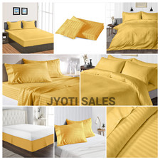 Best Bedding 1000TC/1200TC 100 Cotton US Sizes Select Item Gold Stripe