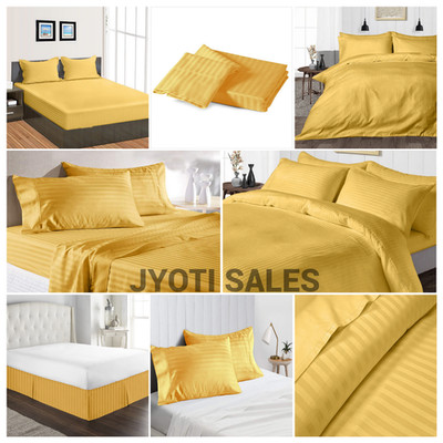 Beautiful Bedding 1000TC/1200TC Egyptian Cotton Select Item Gold Stripe