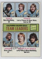 1975 Topps Team Leaders California Golden Seals Dave Hrechkosy Larry Patey 13bf