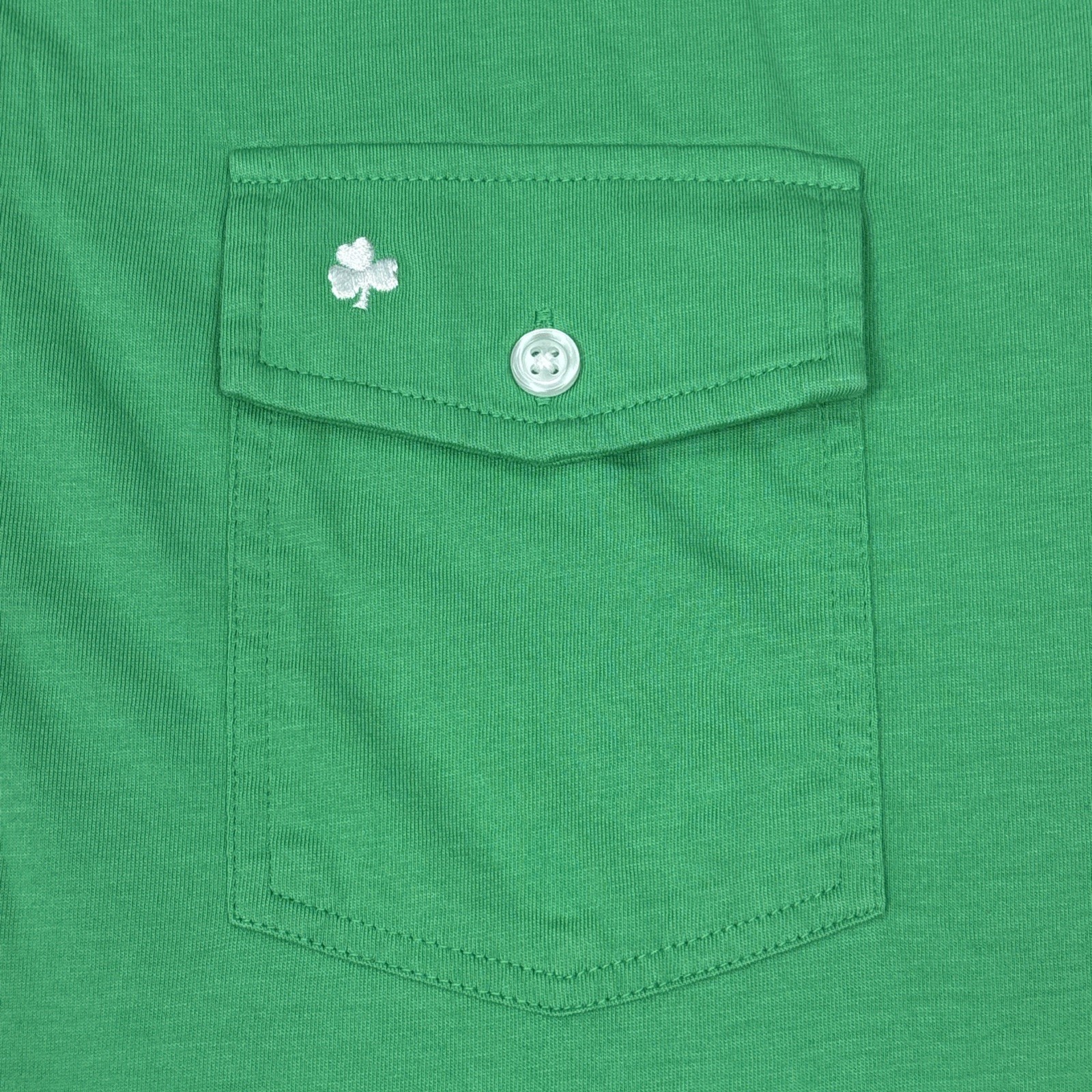 Criquet Polo Men's Large Green Performance Stretch Golf Pocket Shirt Clover