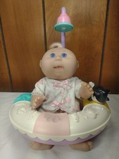 RARO VINTAGE 1995 CAVOLO TOPPA BAMBINI BAGNO SEGGIOLINO DOCCIA SOFFIONE E BAMBOLA ORIGINALE