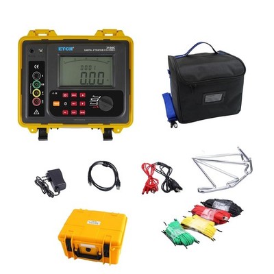 ETCR3100C Soil Resistivity Tester 2, 3, 4 Wire Digital Ground Resistance Mete...