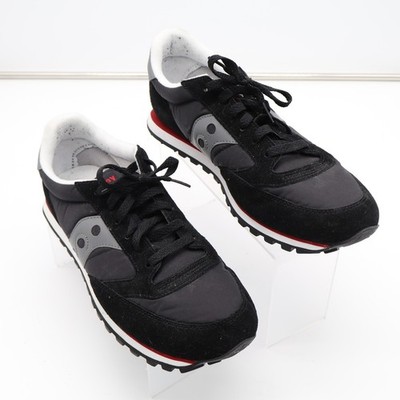 Saucony Jazz Lowpro Mens 12 Black Grey Red Retro Running Shoes