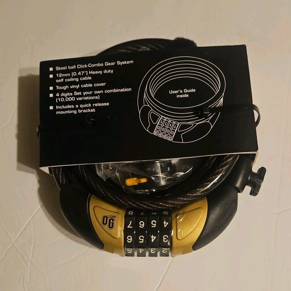 New OnGuard 8031 Doberman Combination Coil Cable Lock 6' x 0.47" — 第 2/2 张图片