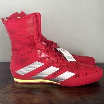 Adidas Box Hog 4 High Top Boxing Shoes Scarlet Red Mens Size 9.5 JP9846