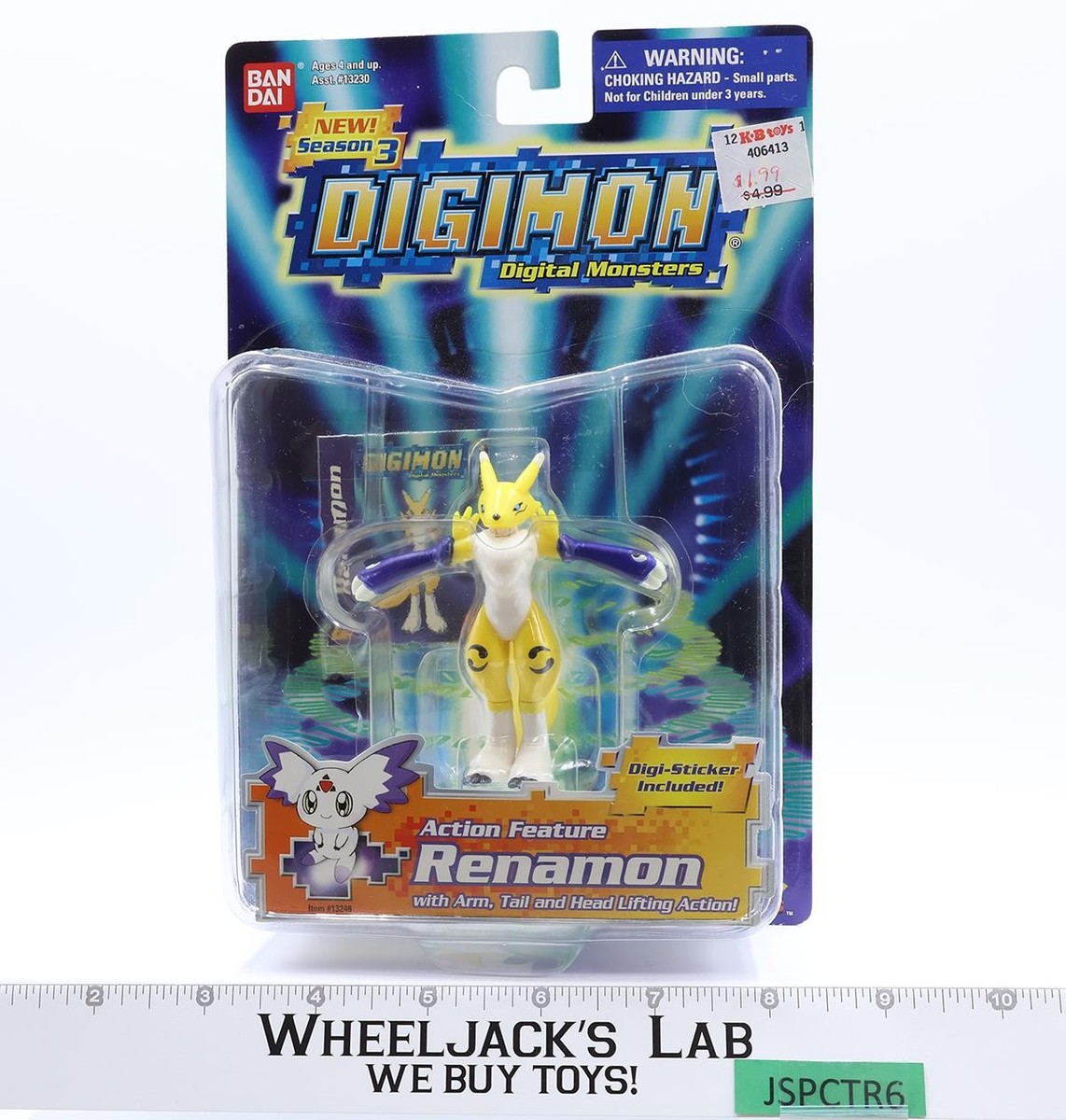 Renamon Digimon Season 3 2001 Bandai Action Figure NEW SEALED | eBay