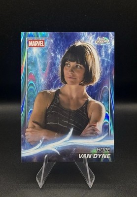 Hope Van Dyne 2025 Topps Chrome Marvel Studios Sky Blue RayWave Refractor #59