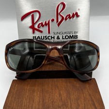 VINTAGE B L RAY-BAN L2872 SHINY ACETATE TORTOISE G15 UV BALORAMA WRAP SUNGLASSES