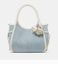 Kate Spade Stash Denim Floral Small Carryall Bag, Blue Multicolor