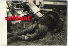 German WWI Photo Dead British Aviator Pilot kifa Aircraft Shot Down Photo