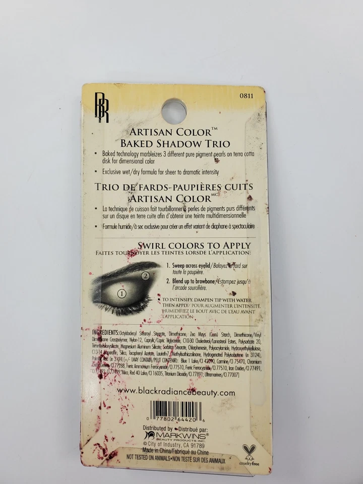 Trío de sombras de ojos Black Radiance Artisan Color 325 como nuevas Julep Baked Foto 2 de 3