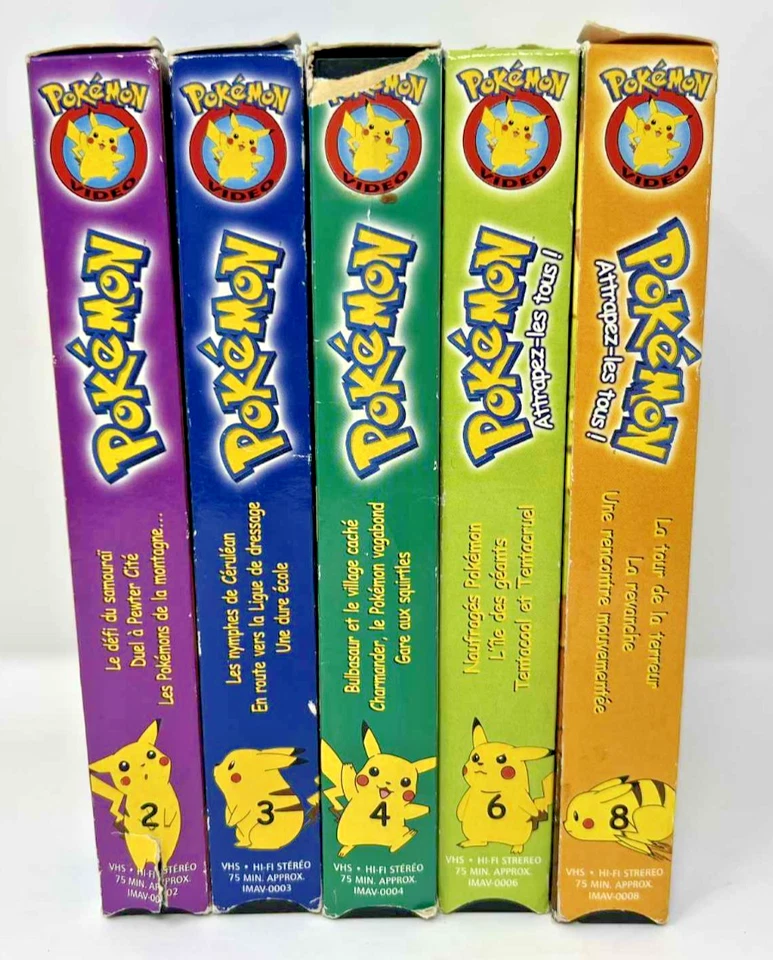 Pokemon VHS Lot Of 5 French Quebec Version (2-3-4-6-8) 1998 - Image 3 of 4