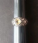 Balinese Style Yellow Citrine Gemstone Sterling Silver Ring Size 7 — photo 1