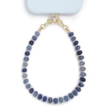 Natural Stone Phone Charm, Beaded Healing Phone Wrist Strap, Handmade Cellphone