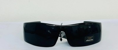 Unisex schwarze Gläser rechteckige Sonnenbrille Mode schmales Gestell Brillenschirme