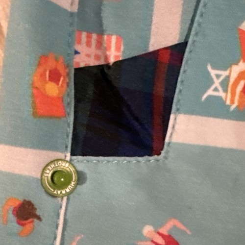 William Murray Shorts Men 36 Golf Swim Fish Outta Water Hazard Seafoam Green New - Picture 6 of 12