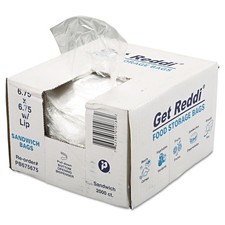 Inteplast Group PB675675 0.36 mil. 6.75" x 6.75" Food Bags - Clear 2000/CT New