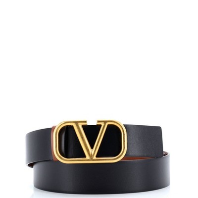 Valentino Garavani VLogo Reversible Belt Leather Wide