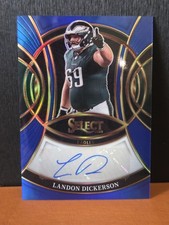 2025 Panini Select Landon Dickerson Signatures Blue Prizm Auto /149 - Eagles