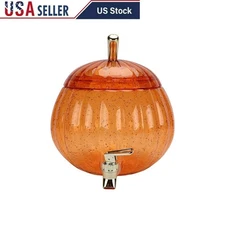 Acrylic Pumpkin Beverage Dispenser 1.5G Halloween Drink Server Party Decor New