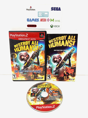 Destroy All Humans (Sony PlayStation 2, 2005) PS2 Complete w/ Manual TESTED CIB