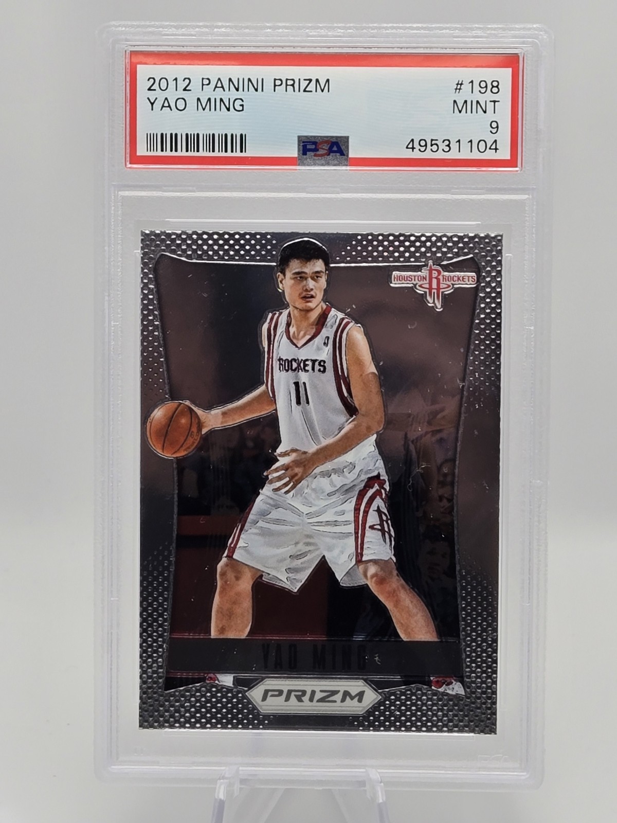 2012-13 Panini Prizm Yao Ming #198 PSA 9 Mint Houston Rockets