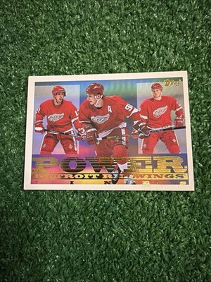 1995-96 Topps Power Lines Detroit Red Wings Fedorov/Kozlov/Brown #8pl Insert