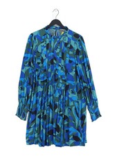 Oliver Bonas A-Line Midi Dress UK18 in Blue