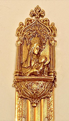 Vatican Library Collection Gold Plated Virgin Mary With Child Bookmark Jesus Art - 第 11/17 張圖片