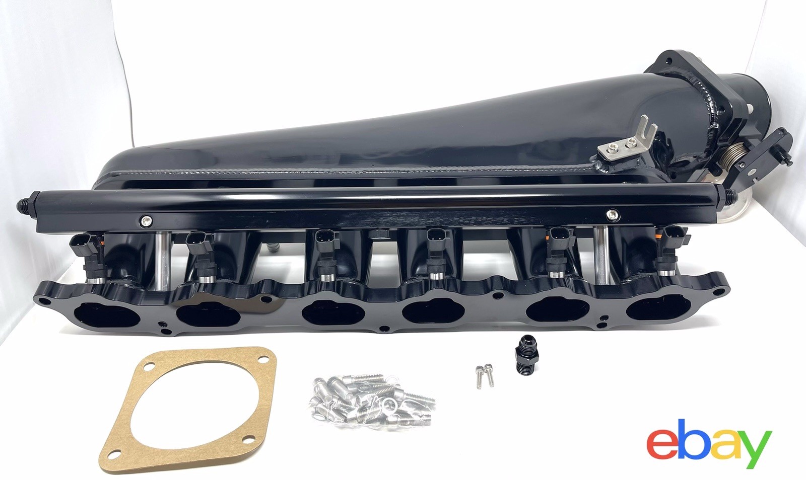 1JZ GTE NON VVTi 90mm Billet Intake Manifold Fuel Rail Throttle Body Set Black