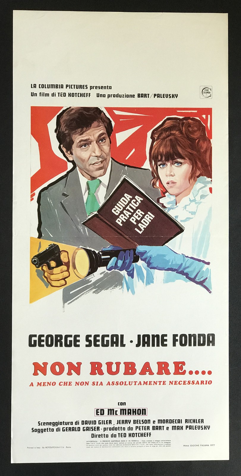 Locandina originale film Non rubare... se non è strettamente necessario (1978) - Regia di Ted Kotcheff