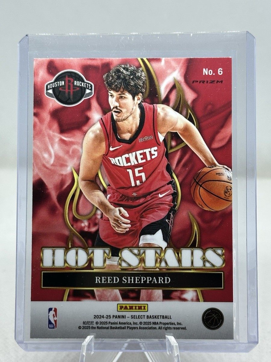 2024-25 Select Reed Sheppard Hot Stars RC #6 Red Prizm SP Rockets