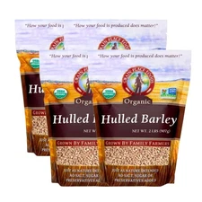Organic Hulled Barley | 2 lb | Pack of 4 | Non-GMO | Grain Place Foods