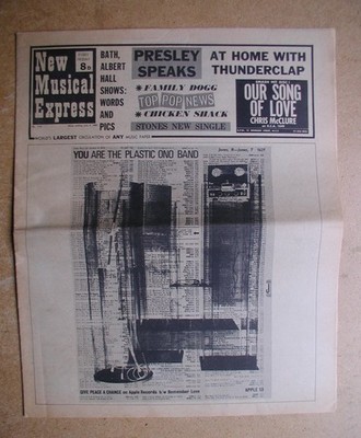 New Musical Express. July 5, 1969. Elvis, Bath & Royal Albert Hall Music Fest et