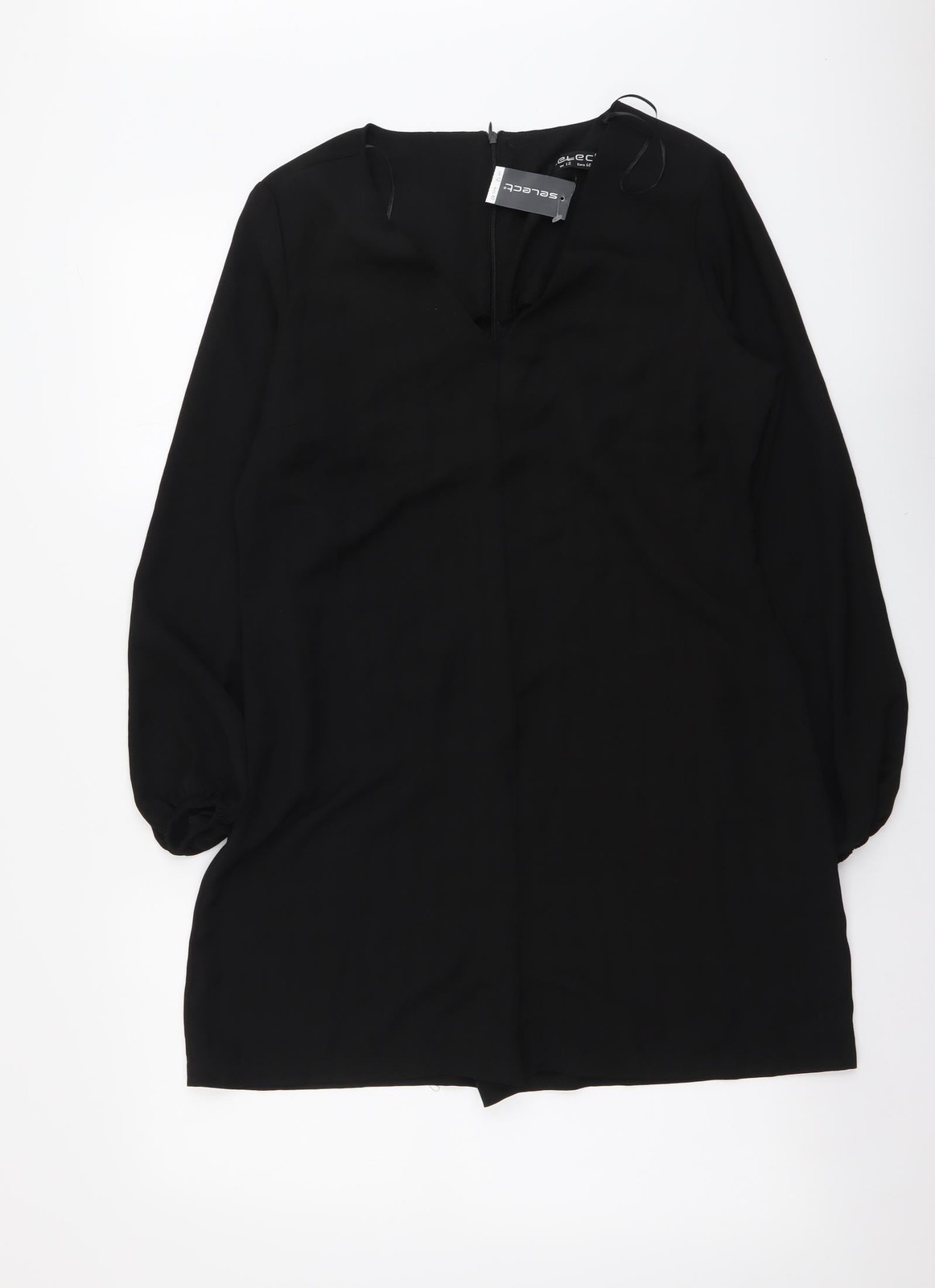 Selected Womens Playsuit One-Piece Size 12 UK '' Black Long Sleeve image 2
