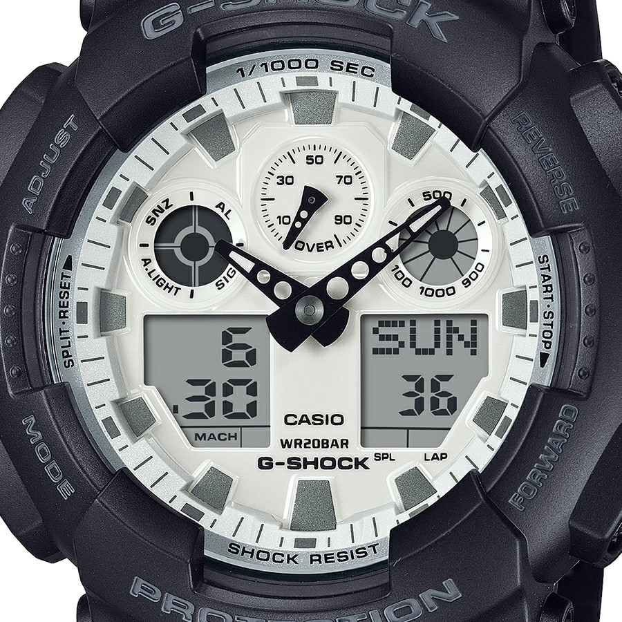 【美品/電池交換済】G-SHOCK GA-100L 白×黒 箱付 24時間発送 美品/電池交換済】G-SHOCK GA-100L 白×黒 箱付 24時間発送 美品/電池