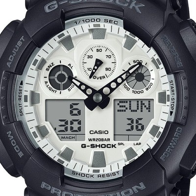 CASIO G-SHOCK GA-100WD-1AJF ブラック&ホワイト Casio G-SHOCK GA-100WD-1AJF JDM Black and Brilliant White Analog