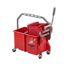 Mop Dual Bucket with Side Wringer, 4 gal.