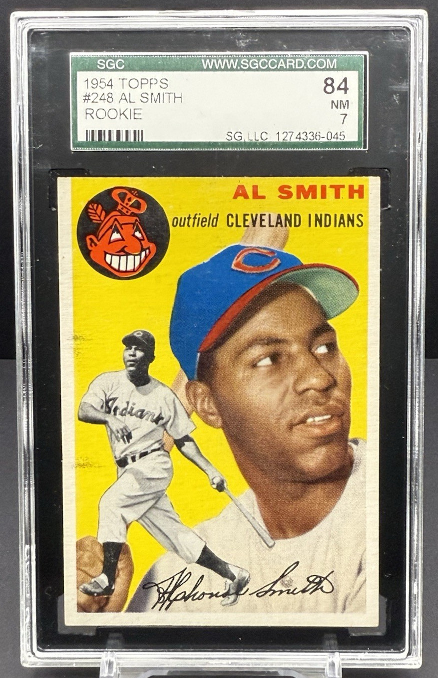 1954 Topps Baseball Al Smith Rookie SGC 7 NM Cleveland Indians RC #248      cc17