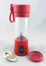 Ambiano Portable Blender On The Go, 7.4V 2000mAh 8.5oz  - Red