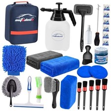 Car Detailing Kit Wash Cleaning Kits with Pump Foam Sprayer 28Pcs Blue