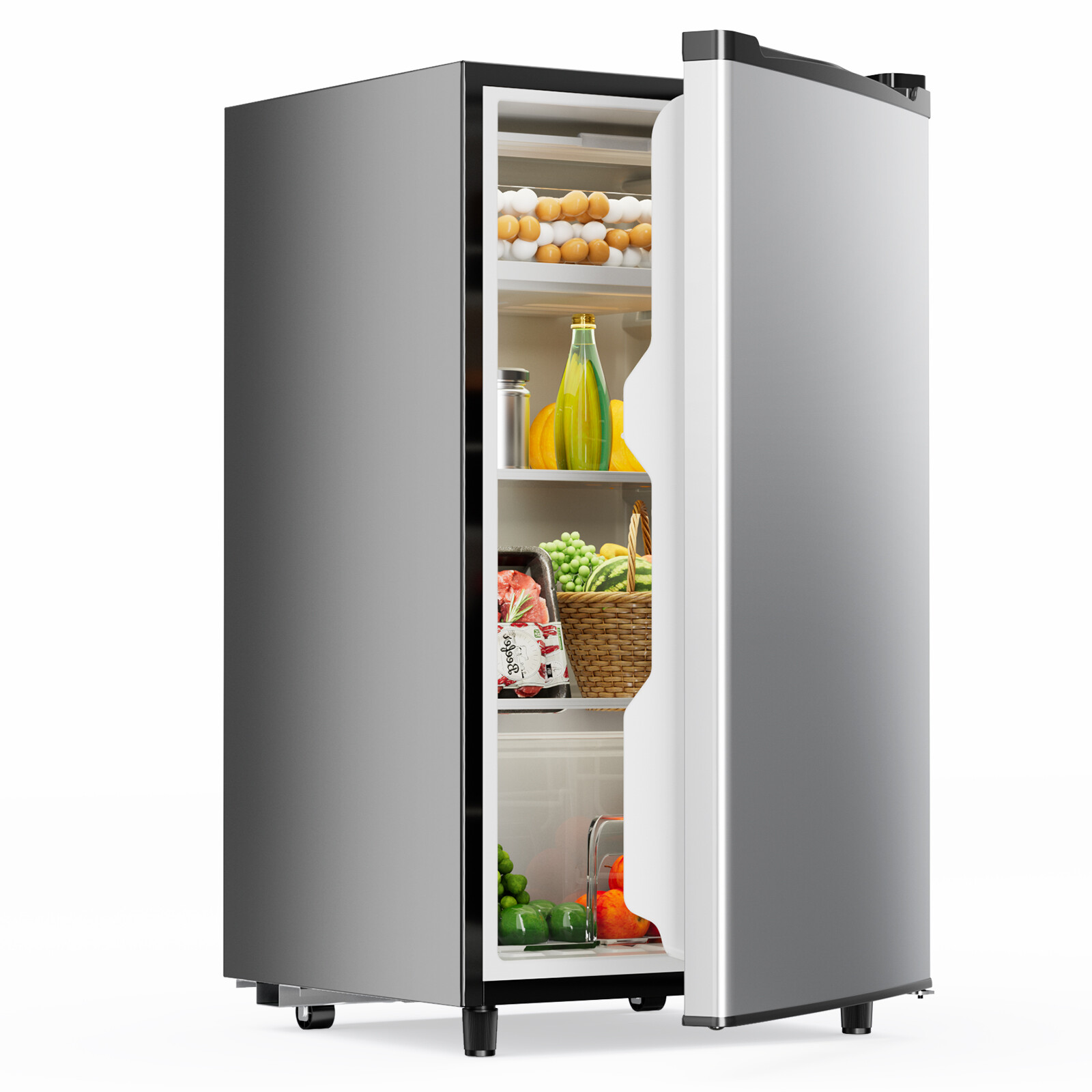 With Freezer 3.2 Cu.ft Refrigerator Low Noise Adjustable Thermostat