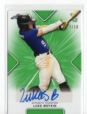 2021 Leaf Perfect Game National Showcase Luke Boykin Auto Green 7/10 BA-LB1
